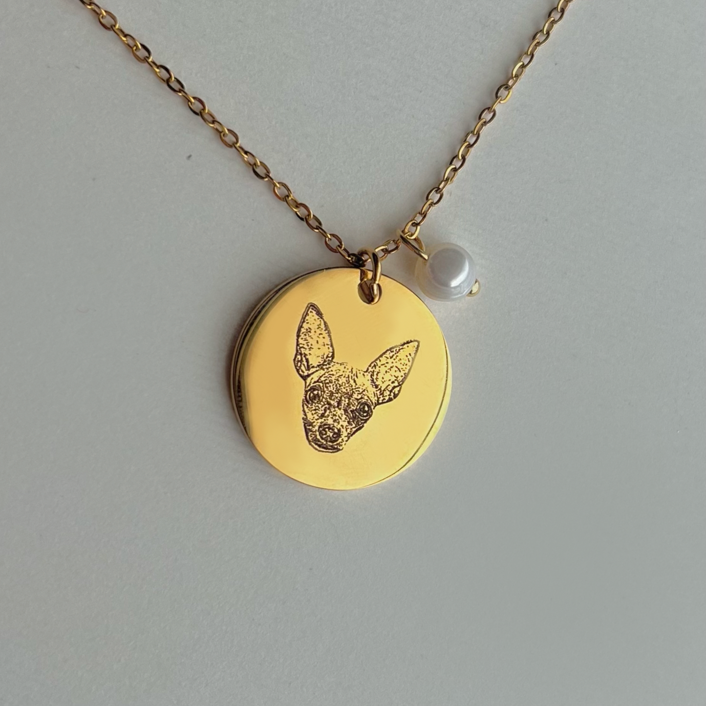 Collar personalizado, collar con mensaje a mano, collar con cara de mascota 20 mm