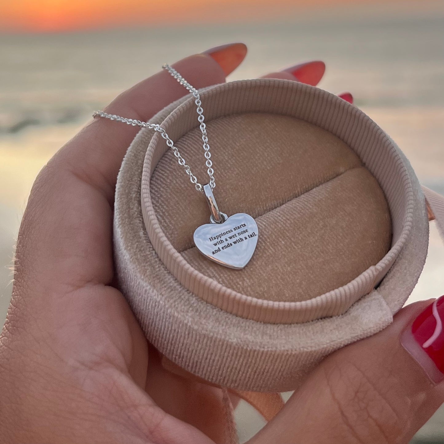 Collar corazón de plata 925 personalizado