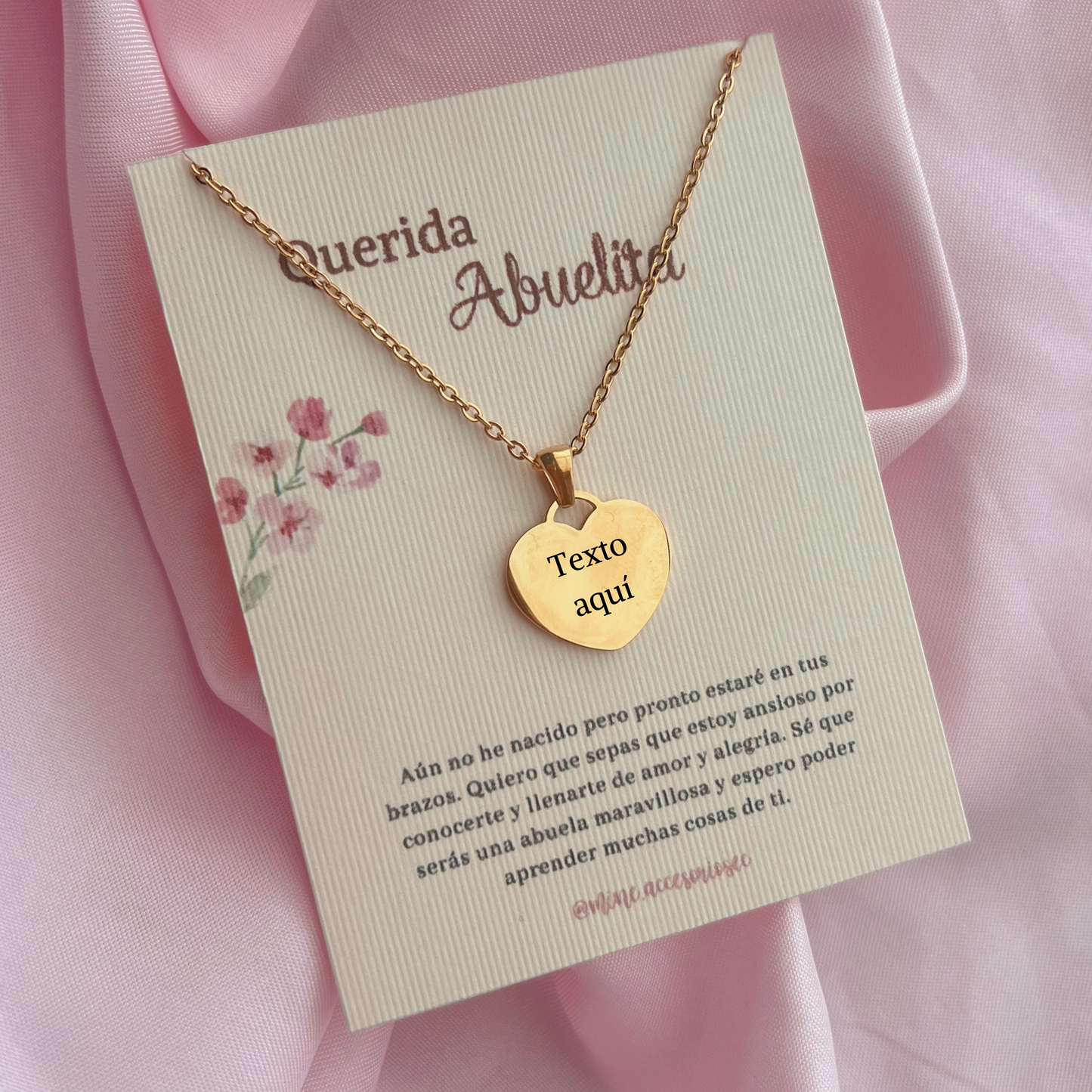 Collar en forma de corazón personalizado mediano