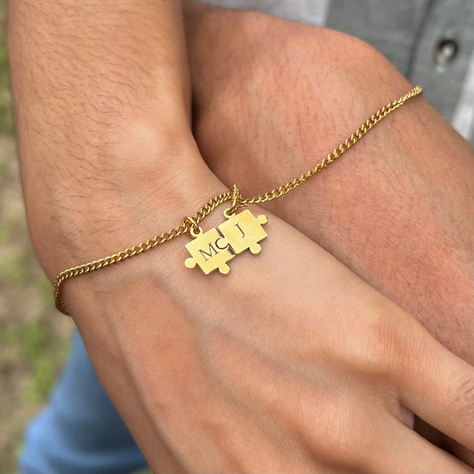 Pulseras de parejas rompecabezas
