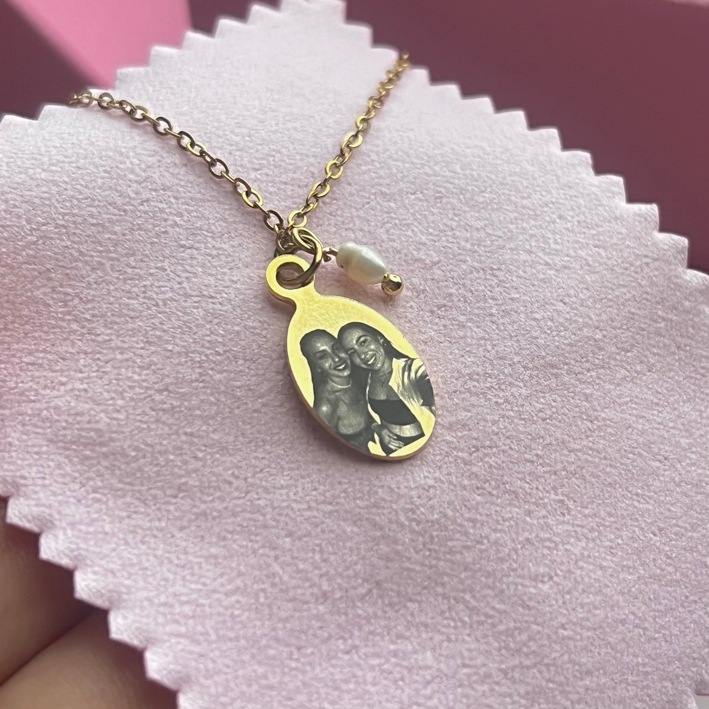 Collar personalizado con foto y frase