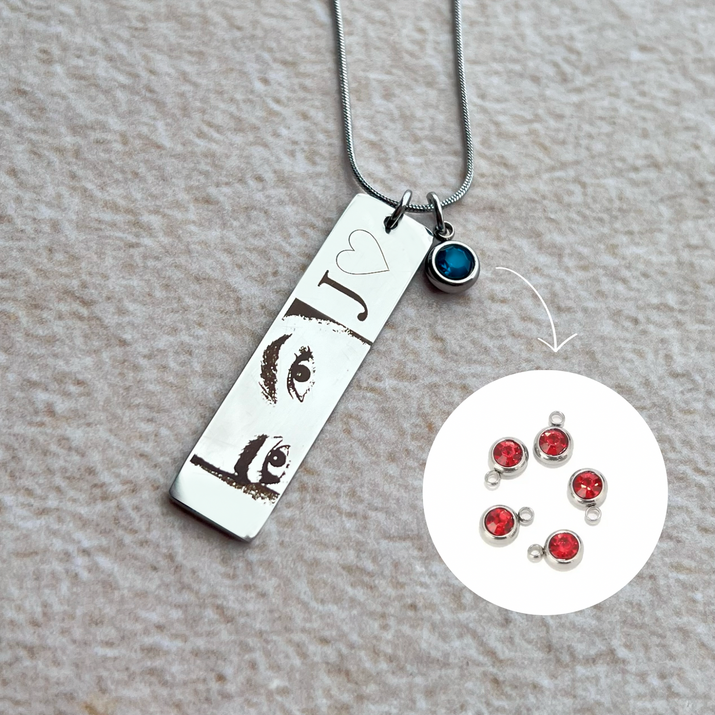 Collar de Mirada plateado