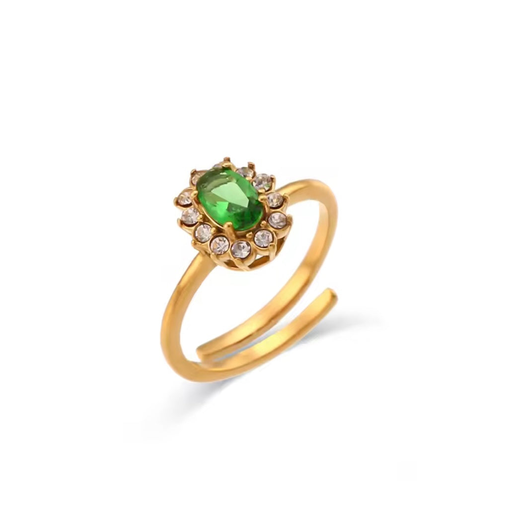 Anillo mi promesa de esmeraldas/ anillo con piedra verde