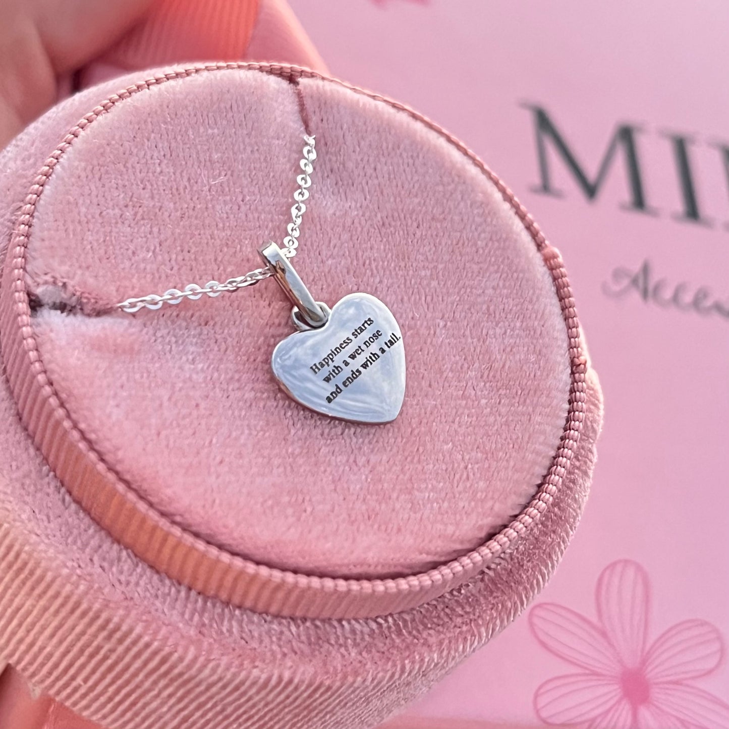 Collar corazón de plata 925 personalizado
