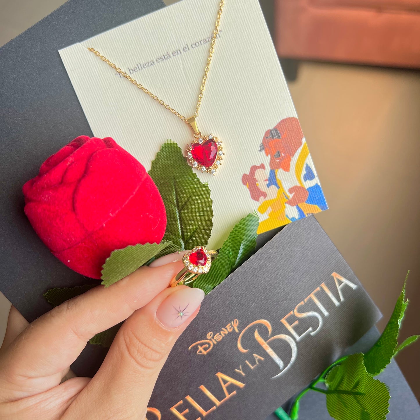 Anillo promesa bella y la bestia