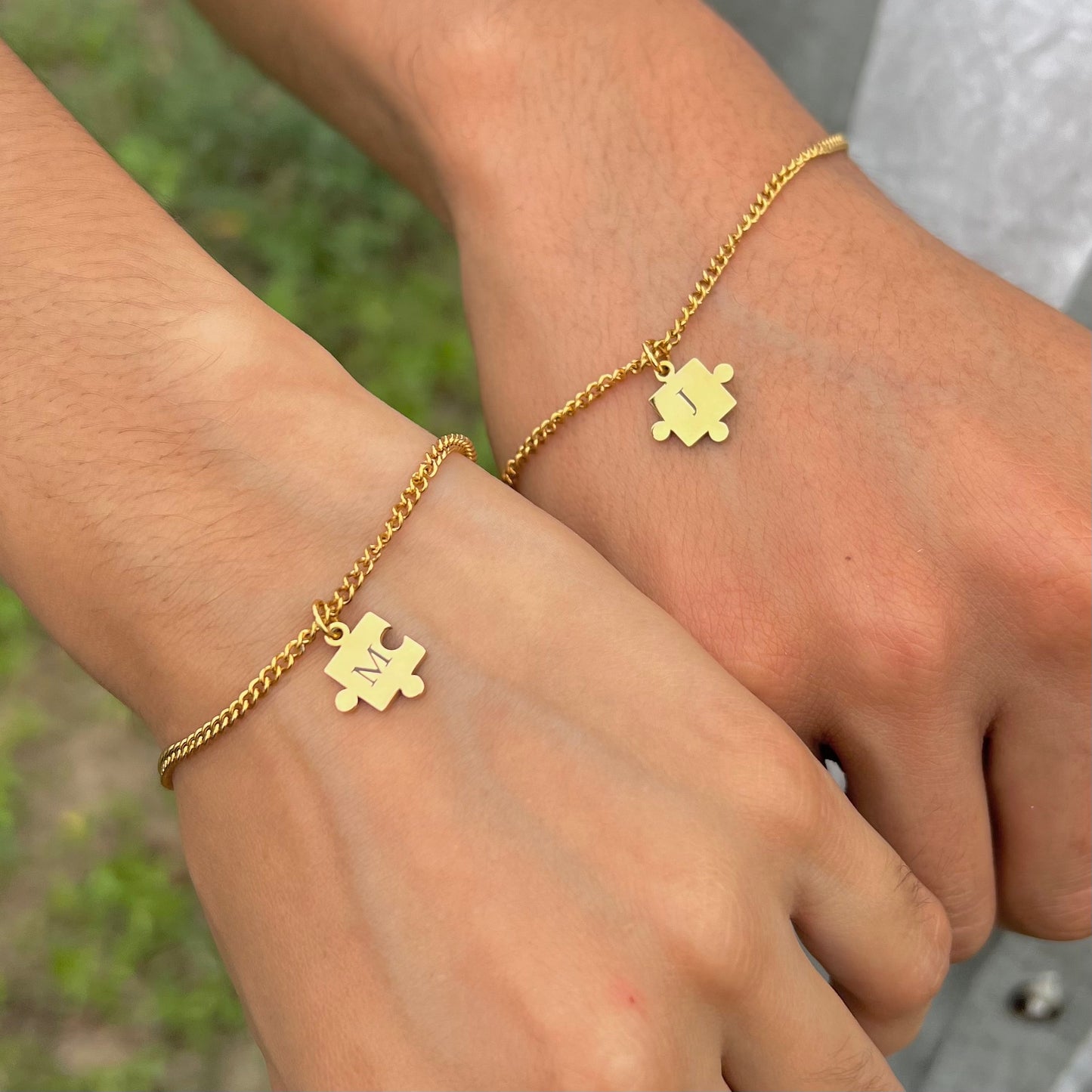 Pulseras de parejas rompecabezas