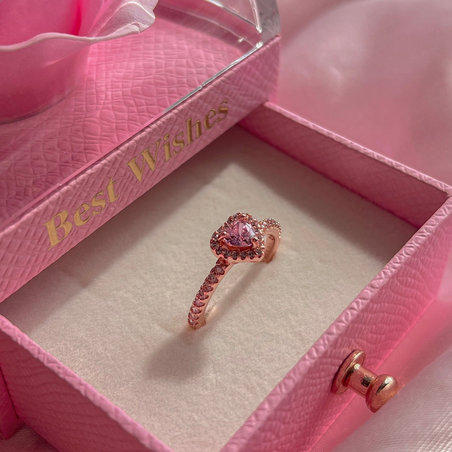 Anillo aurora plata 925 Box con rosa eterna