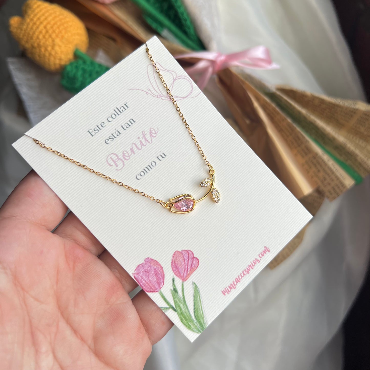 Collar Tulipan de cristal