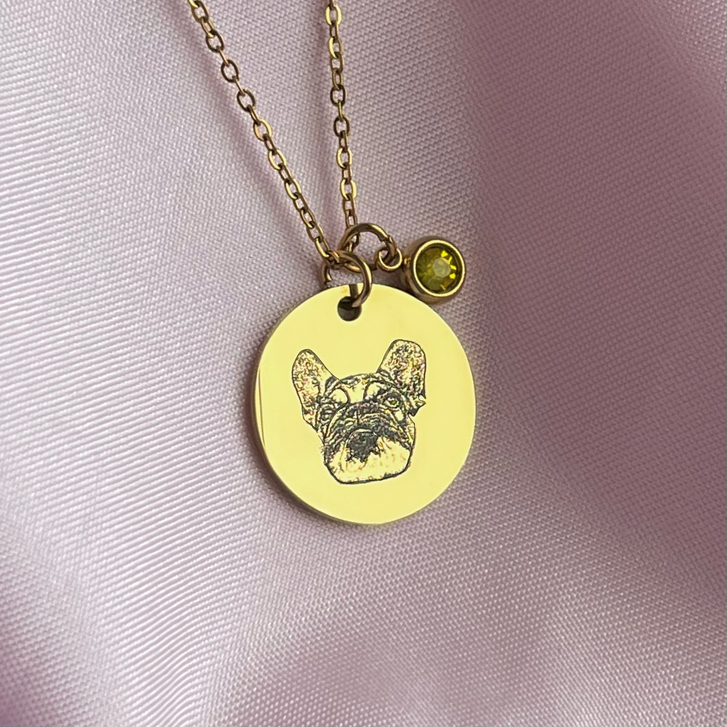 Collar personalizado, collar con mensaje a mano, collar con cara de mascota 20 mm