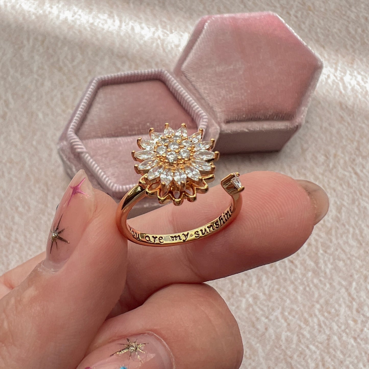 Anillo girasol You are my Sunshine Ansiedad