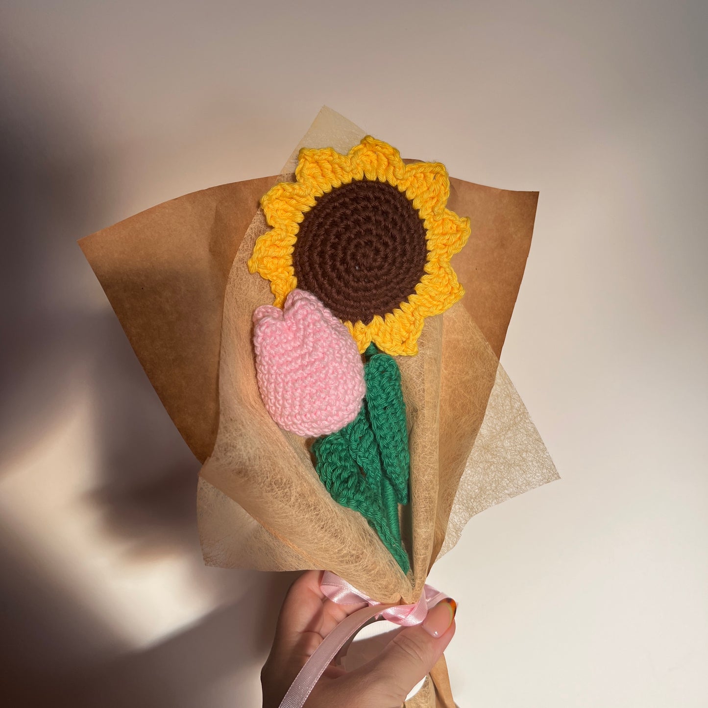 Girasol mas tulipan tejidos