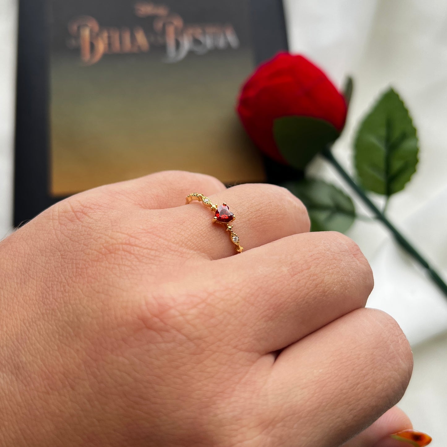 Anillo promesa bella y la bestia