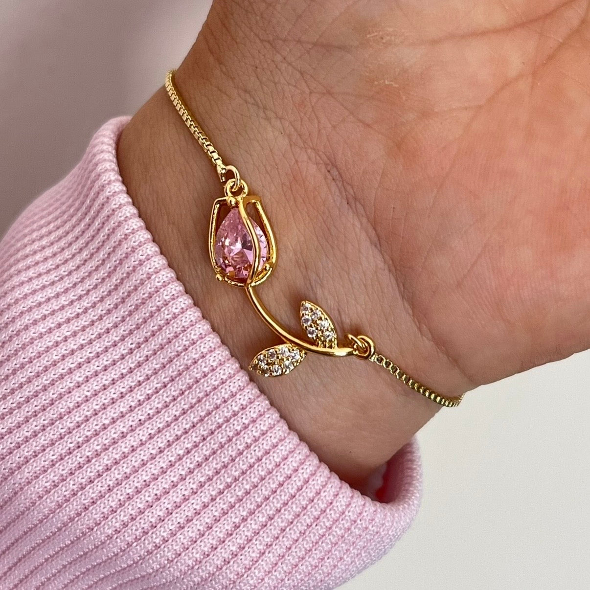 Cofre de tulipán más pulsera