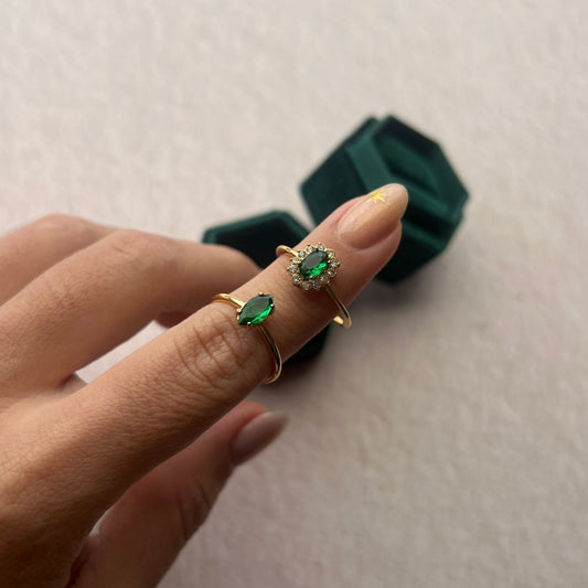 Anillo mi promesa de esmeraldas/ anillo con piedra verde
